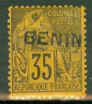 PD: Benin 10 mint CV $225