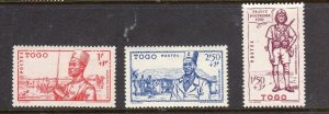 TOGO #B10a-c 1941 DEFENSE OF THE RELM MINT VF LH O.G