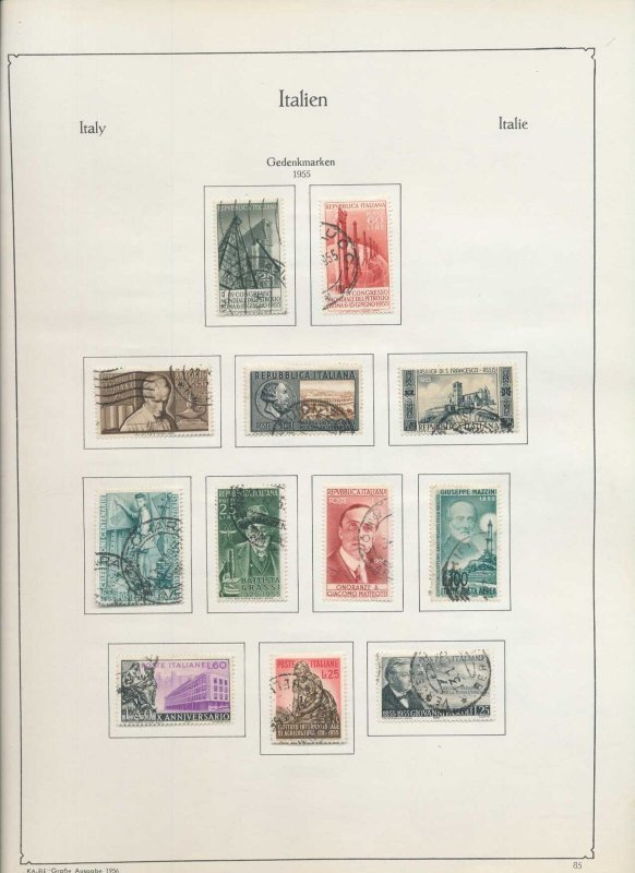 Italy 1945/55 Parcel Airs Used on Pages (Apx 130 Items) (DW708 