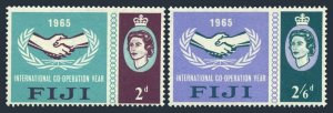 Fiji 213-214, MNH. Michel 185-186. International Cooperation Year ICY-1965.