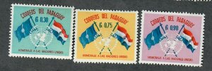 Paraguay 569 - 571 Mint Hinged singles