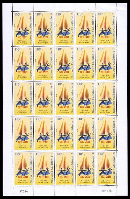 New Caledonia Pacific Games Sheetlet of 25v SG#1460 MI#1482