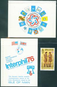 Isle of Man Interphil76 booklet contains 4 Scott 80 