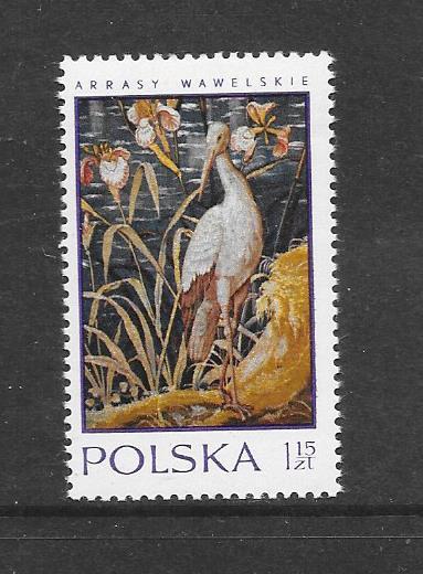 BIRDS - POLAND #1773-STORK  MNH