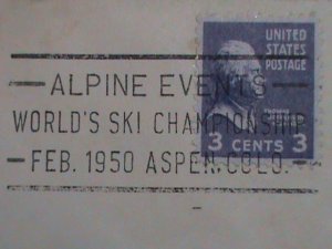 ​UNITED STATES-1938 SC# 807- 85 YEARS OLD-THOMAS JEFFERSON COVER-FANCY CANCEL