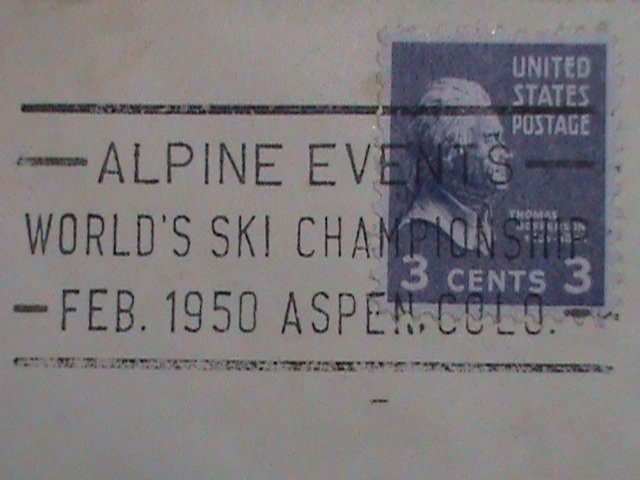 ​UNITED STATES-1938 SC# 807- 85 YEARS OLD-THOMAS JEFFERSON COVER-FANCY CANCEL