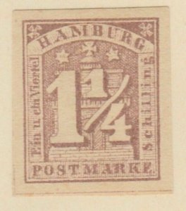 Old Germany Hamburg Mi. No. 8a * €650 MH* A13P59F664-