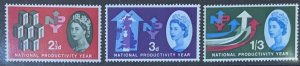 GB  1962 N.P.Y. PHOSPHOR SET SG631p/633p UNMOUNTED MINT CAT £35
