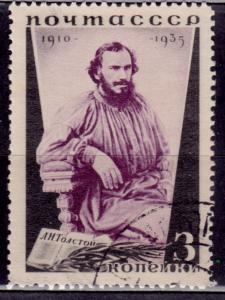 Russia - USSR 1935, Leo Tolstoy, 25th Anniversary, 3k, used