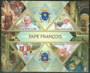 TOGO 2013  POPE FRANCIS  SHEET MINT NH