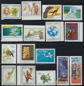 Brazil 30 Different Commemorative Stamps Late 1980's-1990's era