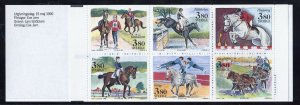 Sweden 1818a MNH, World Equestrian Games Cplt. Booklet from 1990.