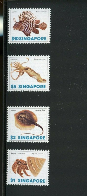 SINGAPORE SCOTT #272/75 MARINE LIFE  MINT NEVER HINGED 