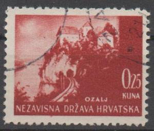 Croatia, 0,25 pictorial red, used (B74)