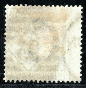 GB QV Stamp SG.147 6d Grey Plate 14 (1875) London Duplex Used VFU Cat £90 XRED42