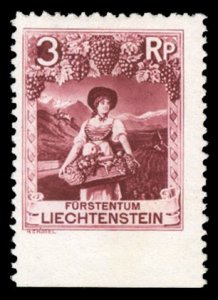 Liechtenstein #94 (Mi. 94AUu) Cat€270, 1930 3rp brown lilac, variety imperf...