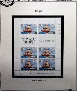 TUVALU Sc 151-56 NH MINISHEETS OF 1981 - SHIPS - (AF24)