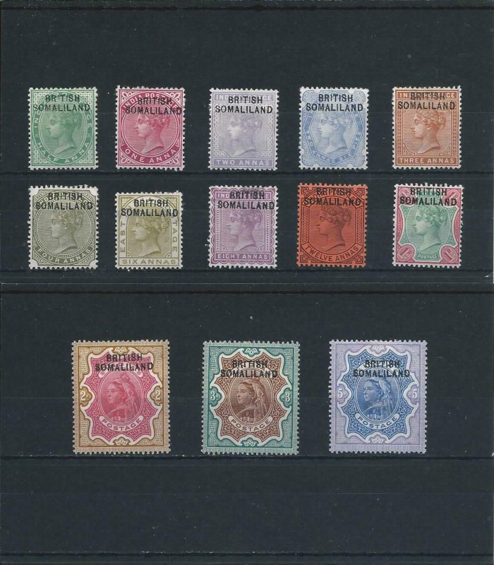 SOMALILAND 1903 SET OF THIRTEEN MM SG 1/13 CAT £130 HEAVY MOUNT