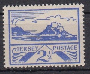 1943 Jersey  1½d Blampied Pictorial unmounted mint (White paper original)