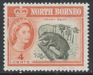 1961 British Protectorate NORTH BORNEO 4c Sun Bear MH* Stamp A29P21F32734-
