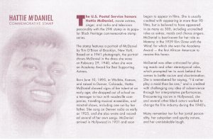 USPS 1st Day Ceremony Program #3996 Hattie McDaniel GWTW Black Heritage 2006