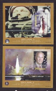 Micronesia-Sc#326-7-two unused NH sheets-John Glenn-returns