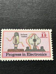 Scott C86 De Forest Audions, Electronics unused US airmail stamp 11c 1973 mint