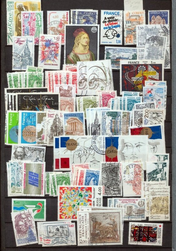 FRANCE Mid Period Used Mixture Incl. Art Paintings (Apx 450)RK1097 