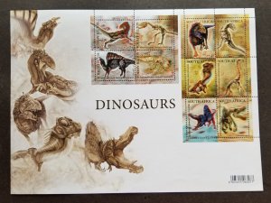 *FREE SHIP South Africa Dinosaurs 2009 Prehistorical (sheetlet) MNH *3D *unusual