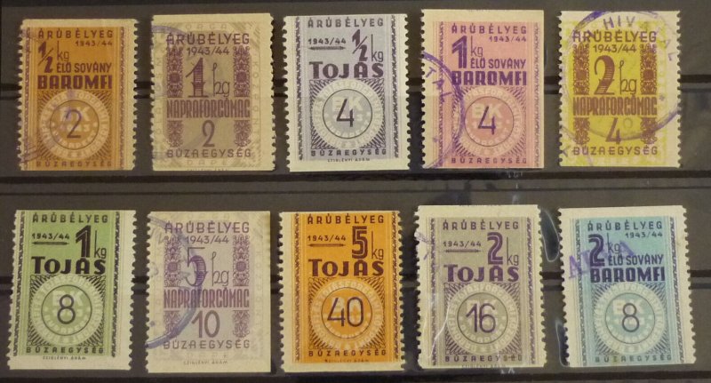 Hungary c1943 Germany WWII Revenue Stamps US 3 