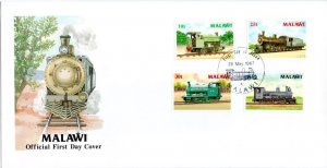 Malawi - 1987 Steam Locomotives FDC SG 767-770