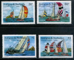 Antigua & Barbuda 1112-5 Sailing Week1988  set MNH