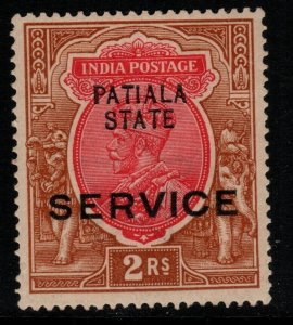 INDIA-PATIALA SGO44 1926 2r CARMINE & YELLOW-BROWN MTD MINT