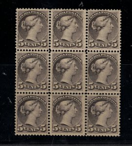 Canada #42 Very Fine Never Hinged Block Of Nine **With Certificate**