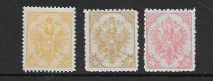 Bosnia 17 19 20 1911 reprints unused