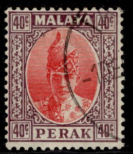 MALAYSIA - Perak GVI SG117, 40c scarlet & dull purple, FINE USED.