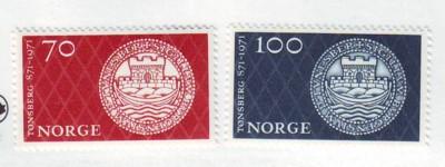 Norway Sc 568-9 1971 Tonsberg 1100 yrs stamps mint NH