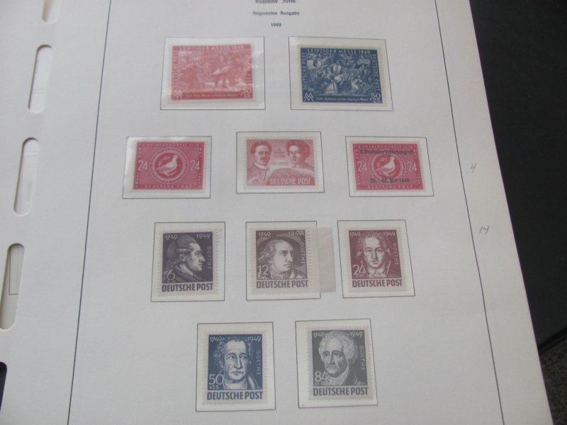 GERMANY SBZ 1948-49 MNH/USED COLLECTION ON PAGES 1525 EUROS FANTASTIC START(196)