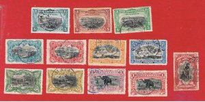 Belgian Congo  #14 /26  F-VF used  Various Scenes   Free S/H