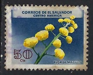 El Salvador 755 VFU FLOWER Z8885-9