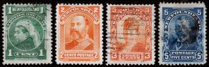 Newfoundland Scott 80-81, 83, 85 (1897-99) Used/Mint F, CV $10.60 C