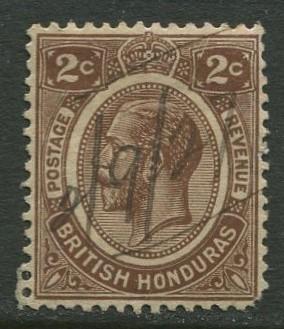 British Honduras.- Scott 93 - KGV Definitive - 1922 - Used - Single 2c Stamp