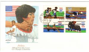 US #1791-1794 Summer Olympics blk 4 FDC Fleetwood ECV $10.00