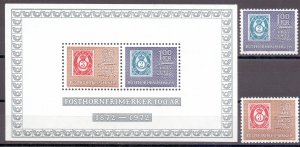 Norway. 1972. 637-38 bl1. Stamp on stamp. MNH.