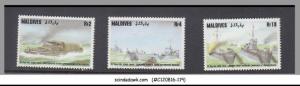 MALDIVES - 1994 50th ANNIVERSARY OF D DAY - 3V - MINT NH