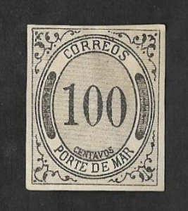 SD)1875 MEXICO  PORTE DEL MAR 100C SCT JX19, FAKE BEAUTIFUL REFERENCE, MINT