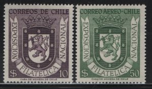 CHILE, 303, C194, HINGED, 1958, Arms of Santiago