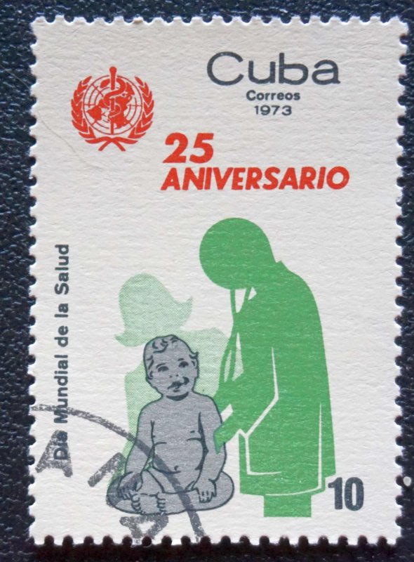 CUBA Sc# 1787  WORLD HEALTH DAY  1973  Used / cancelled