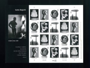 United States 37¢ Sculptor Isamu Noguchi Postage Stamp #3857 MNH Full Sheet