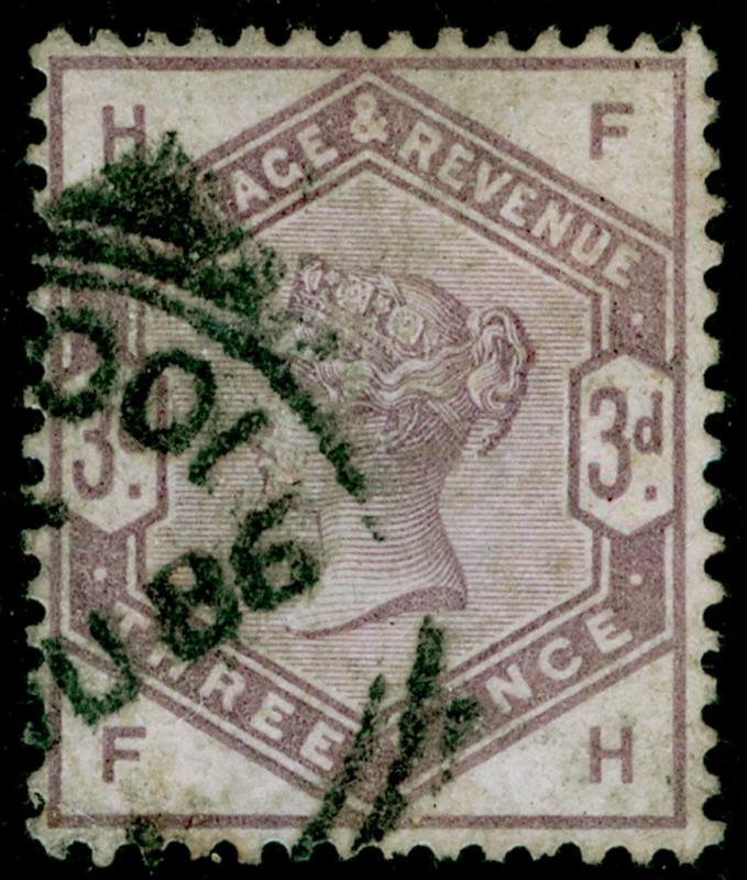 SG191, 3d lilac, USED. Cat £100. FH